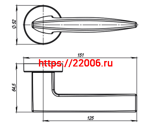 Ручка Armadillo (Армадилло) раздельная R.URB52.SQUID (SQUID URB9) BL-26 черный фото 4