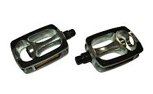 Педали Вело алюминий+резиновые вставки МТВ 121х74мм, катафот (EPD-29)