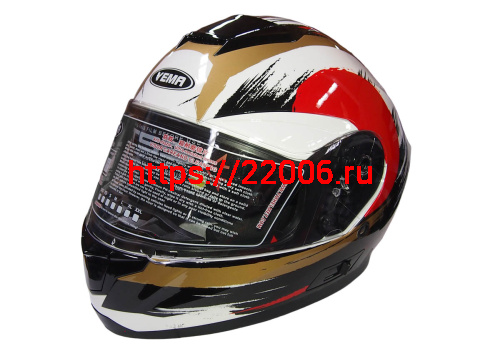 Шлем интеграл YM-831 "YAMAPA" CAT WHITE, BLUE YELLOW, размер M (прозрачный визор) NEW (6 шт. упак) Шлем интеграл YM-831 "YAMAPA" CAT WHITE, BLUE YELLOW, размер M (прозрачный визор) NEW (6 шт. упак)