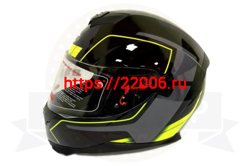 Шлем интеграл COBRA JK318, черный/зеленый(1), черный/красный(5), с очками, размеры XL фото 4