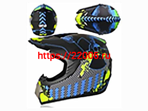 Мотошлем VIRTUE MD-905 Кросс черный матовый с сине-салатовым рисунком (S) Мотошлем VIRTUE MD-905 Кросс черный матовый с сине-салатовым рисунком (S)