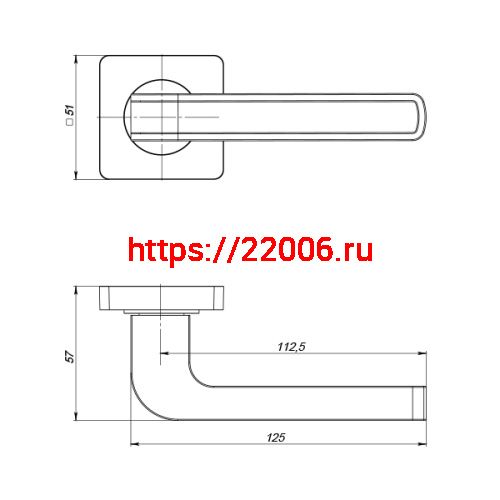 Ручка Punto (Пунто) раздельная K.ZQ51.FUTURA (FUTURA ZQ) GR/BN-23 графит/черный никель фото 2 Ручка Punto (Пунто) раздельная K.ZQ51.FUTURA (FUTURA ZQ) GR/BN-23 графит/черный никель фото 2