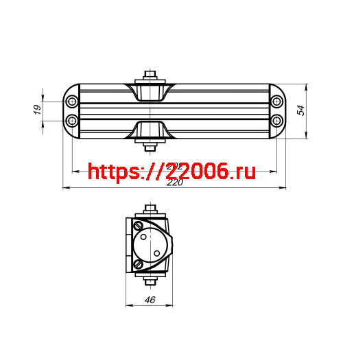 Доводчик Fuaro (Фуаро) дверной DC20-5/TS-68 AL до 110 кг (алюминий) фото 3