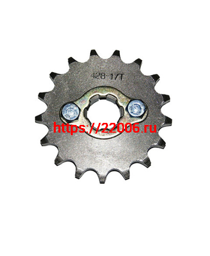 Звезда ведущая 428*17 Т (стопорная шайба+болты) вал 20мм