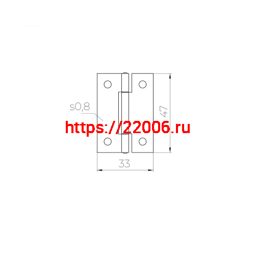 Петля Ajax (Аякс) карточная универсальная LM/IN33x48x1U YZN желтый цинк (2 шт) фото 2 Петля Ajax (Аякс) карточная универсальная LM/IN33x48x1U YZN желтый цинк (2 шт) фото 2