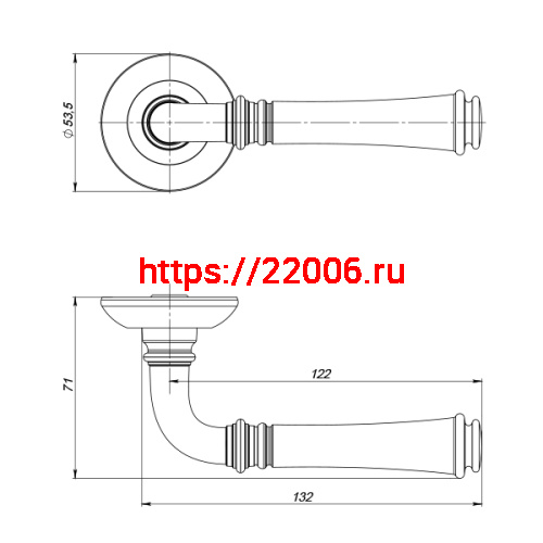Ручка Punto (Пунто) раздельная R.ZR54.SERENITY (SERENITY ZR) OS-9 античное серебро фото 2 Ручка Punto (Пунто) раздельная R.ZR54.SERENITY (SERENITY ZR) OS-9 античное серебро фото 2