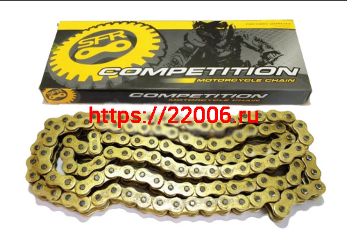 Цепь (428) SFR -100 зв. приводная Альфа, Нитро, "Monster", цветная коробочка (НАБОР)