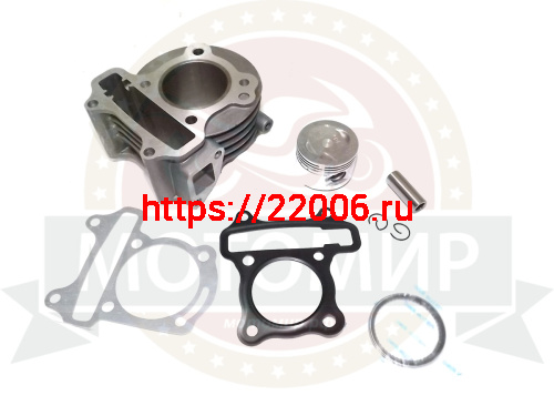 Цилиндр в сборе с поршнем 4-х такт. скутер (50см3) 39,00 мм, H70мм, h53мм (цил.+поршень+палец+кол.)
