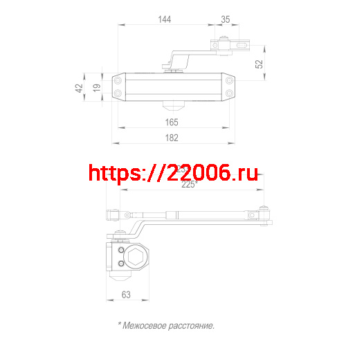 Доводчик Fuaro (Фуаро) дверной DC20-3 (DC-203) BL до 65 кг (черный) фото 3 Доводчик Fuaro (Фуаро) дверной DC20-3 (DC-203) BL до 65 кг (черный) фото 3