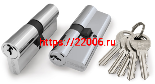 Цилиндровый Fuaro (Фуаро) механизм (100 ZA/60) 1000ZAKey60(25+10+25) CP хром 5Key