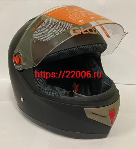 Мотошлем закрытый GLOX-999 (M) черный матовый