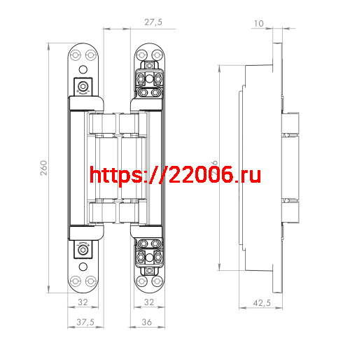 Петля Armadillo (Армадилло) скрытой установки U3D2200.VPG BL черный TECH фото 4 Петля Armadillo (Армадилло) скрытой установки U3D2200.VPG BL черный TECH фото 4