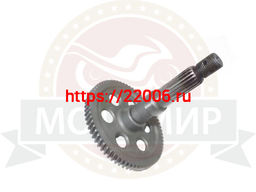 Вал заднего колеса в сборе с шестерней FT50QT длинная 68Z фото 2 Вал заднего колеса в сборе с шестерней FT50QT длинная 68Z фото 2