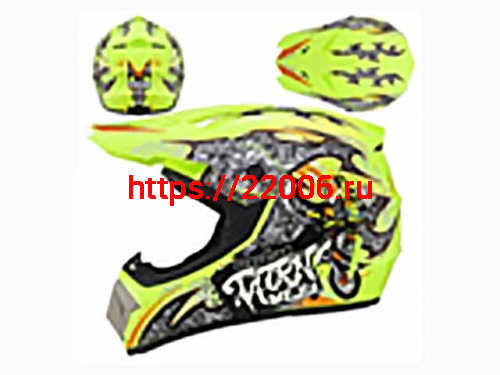 Мотошлем VIRTUE MD-905 Кросс черный с зеленым граффити (S) Мотошлем VIRTUE MD-905 Кросс черный с зеленым граффити (S)