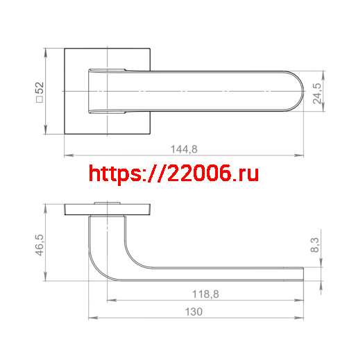 Ручка Ajax (Аякс) раздельная K.JS51.FLEX BL-24 черный фото 2 Ручка Ajax (Аякс) раздельная K.JS51.FLEX BL-24 черный фото 2
