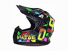 Мотошлем VIRTUE MD-911 Детский Кросс черный с рисунком (L)