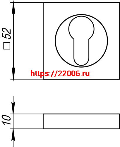 Накладка Fuaro (Фуаро) под цилиндр ET.K.KM52 (ET KM) AB/GP-7 бронза/золото фото 3
