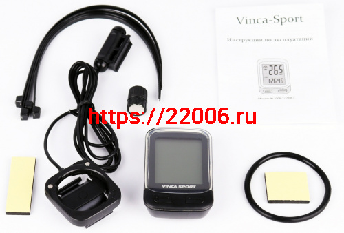 Спидометр вело электронный безпроводной,12 функций, черный с черным, инд.уп. Vinca Sport Спидометр вело электронный безпроводной,12 функций, черный с черным, инд.уп. Vinca Sport