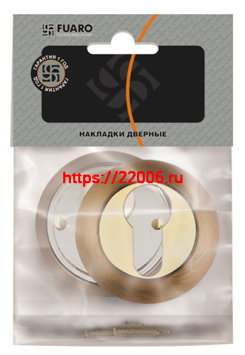 Накладка Fuaro (Фуаро) под цилиндр ET.R.RM54 (ET RM) AB/GP-7 бронза/золото фото 2 Накладка Fuaro (Фуаро) под цилиндр ET.R.RM54 (ET RM) AB/GP-7 бронза/золото фото 2