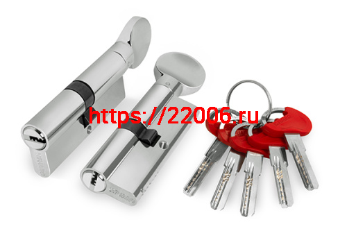 Цилиндровый Fuaro (Фуаро) механизм (D-PRO502/80) D-PRO5002Knob80(35+10+35) CP хром 5Key