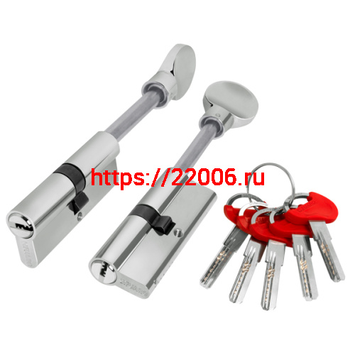 Цилиндровый Fuaro (Фуаро) механизм (D-PRO507/80) D-PRO5007Tang80(45+10+25) CP хром 5Key со штоком
