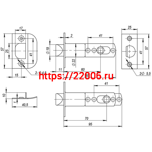 Ручка Ajax (Аякс) защелка DK682 BL-ET (6082 BL-E) (кл./фик.) черный фото 3 Ручка Ajax (Аякс) защелка DK682 BL-ET (6082 BL-E) (кл./фик.) черный фото 3