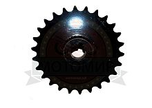 Звезда 26 зуб. (520) цепи, 15.875шаг, на вал d20мм, h29мм, шпонка 6мм, мотобуксировщик