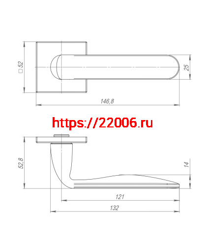 Ручка Punto (Пунто) раздельная K.ARC.Q52.EXTRA BL-24 черный ТРОСИК фото 3 Ручка Punto (Пунто) раздельная K.ARC.Q52.EXTRA BL-24 черный ТРОСИК фото 3