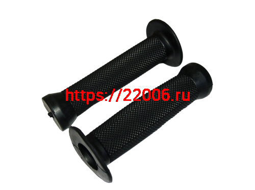 Грипсы для велосипеда 130мм, резина, с упором (d-22,2), черные Грипсы для велосипеда 130мм, резина, с упором (d-22,2), черные