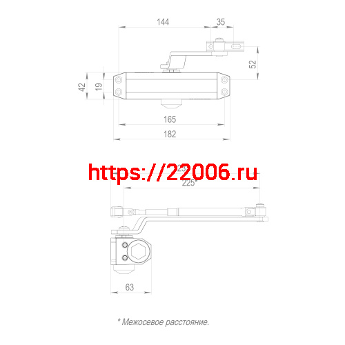 Доводчик Fuaro (Фуаро) дверной DC20-4 (DC-204) AL до 85 кг (алюминий) фото 3 Доводчик Fuaro (Фуаро) дверной DC20-4 (DC-204) AL до 85 кг (алюминий) фото 3
