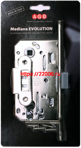 Корпус замка AGB (АГБ) под цилиндр MEDIANA EVOLUTION B01103.50.06.567 с отв. планкой B01000.13 (никель) Корпус замка AGB (АГБ) под цилиндр MEDIANA EVOLUTION B01103.50.06.567 с отв. планкой B01000.13 (никель)