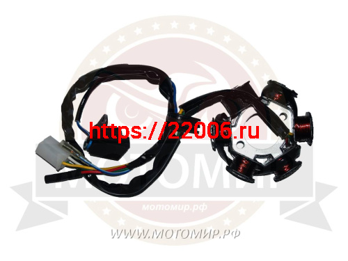 Зажигание 4х т GY6-50, QT-4 голое (без маховика) (cтатор 5+1 катушек) (1803121) (НАБОР) Зажигание 4х т GY6-50, QT-4 голое (без маховика) (cтатор 5+1 катушек) (1803121) (НАБОР)