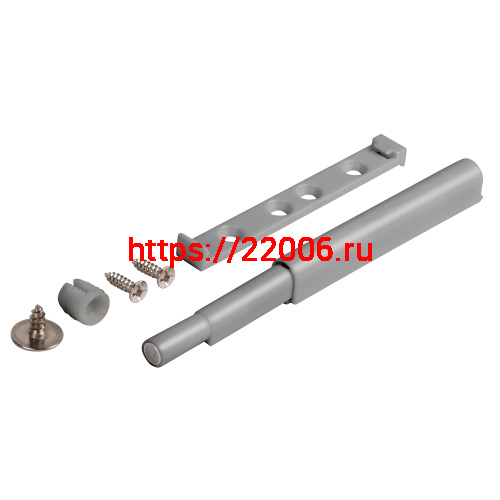 Толкатель Ajax (Аякс) мебельный пластиковый DMP-85/14M с магнитом Grey серый фото 4 Толкатель Ajax (Аякс) мебельный пластиковый DMP-85/14M с магнитом Grey серый фото 4