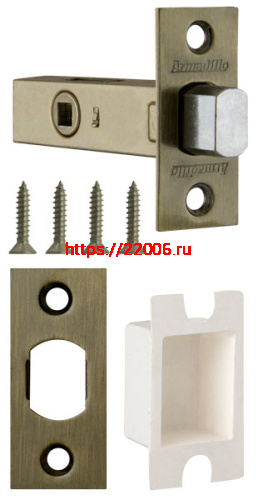 Задвижка Armadillo (Армадилло) врезная METDB920-45-25 (DB 920-45-25) AB бронза SKIN