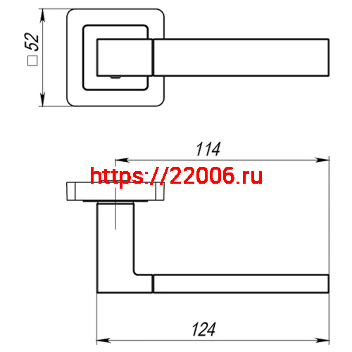 Ручка Punto (Пунто) раздельная K.QL52.STYLE (STYLE QL) BL-24 черный фото 2 Ручка Punto (Пунто) раздельная K.QL52.STYLE (STYLE QL) BL-24 черный фото 2