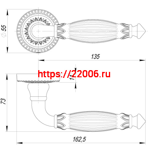 Ручка Armadillo (Армадилло) раздельная Bella CL2/HD СP-8 Хром фото 4 Ручка Armadillo (Армадилло) раздельная Bella CL2/HD СP-8 Хром фото 4