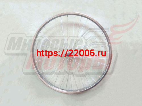 Обод 24" передний (ХРОМ) в сборе с втулк.
