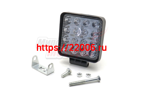 Фара светодиодная 48W 16 диодов SMD, 35мм квадрат. мет. корпус, ближний свет (Flood) Фара светодиодная 48W 16 диодов SMD, 35мм квадрат. мет. корпус, ближний свет (Flood)