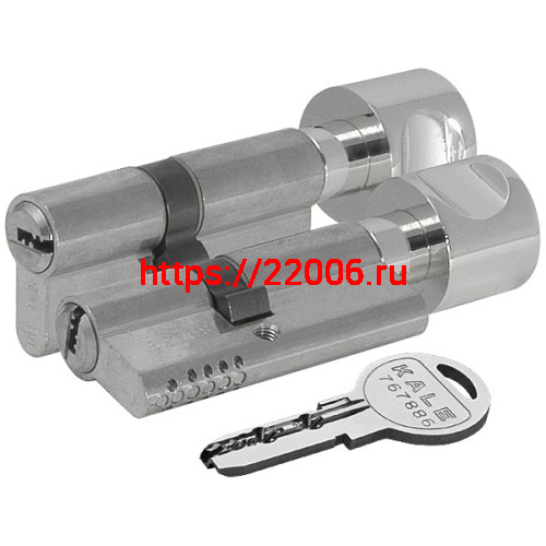 Цилиндровый механизм Kale kilit (Кале килит) с вертушкой 164 OBS SCE/90 (30+10+50) mm никель 5 кл. фото 3