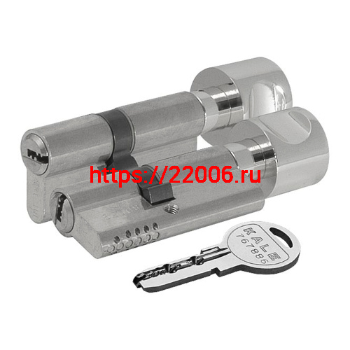 Цилиндровый механизм Kale kilit (Кале килит) с вертушкой 164 OBS SCE/91 (55+10+26) mm никель 5 кл. фото 3