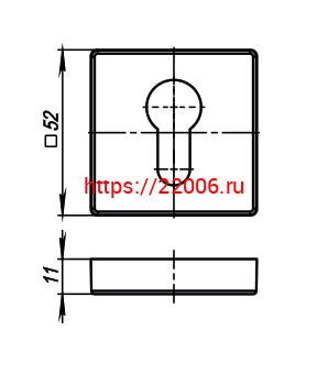 Накладка Armadillo (Армадилло) под цилиндр ET.K.USQ52 (ET USQ) SN-3 матовый никель/хром фото 3 Накладка Armadillo (Армадилло) под цилиндр ET.K.USQ52 (ET USQ) SN-3 матовый никель/хром фото 3
