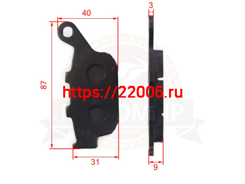 Колодки тормозные дисковые перед. CG125 тип 1