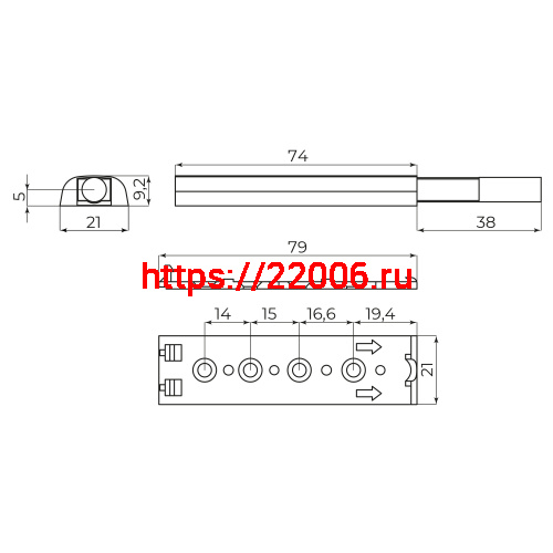 Толкатель Ajax (Аякс) мебельный металлический DMM-80/8M с магнитом PN никель фото 2 Толкатель Ajax (Аякс) мебельный металлический DMM-80/8M с магнитом PN никель фото 2