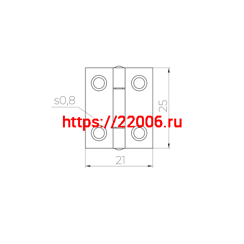 Петля Ajax (Аякс) карточная универсальная LM/IN22x24x0,8U ZN цинк (2 шт) фото 2 Петля Ajax (Аякс) карточная универсальная LM/IN22x24x0,8U ZN цинк (2 шт) фото 2