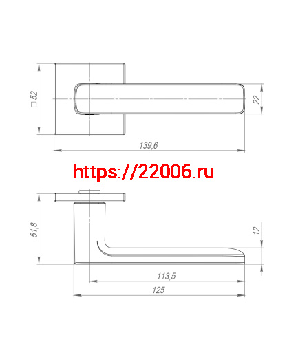 Ручка Punto (Пунто) раздельная K.ARC.Q52.VIVA SN-3 мат.никель ТРОСИК фото 4