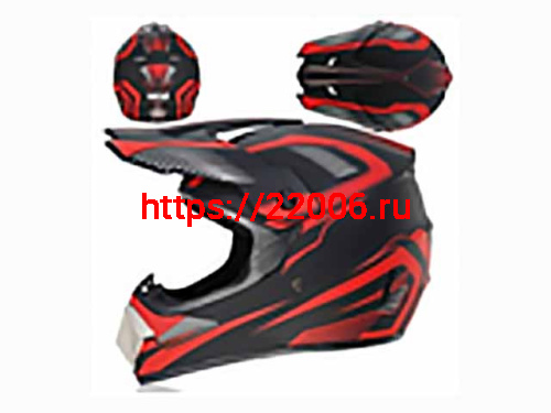 Мотошлем VIRTUE MD-905 Кросс черно-красный матовый (M)