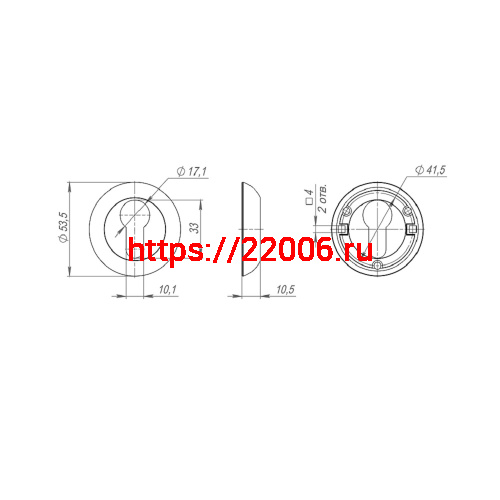 Накладка Punto (Пунто) под цилиндр ET.R.ZR54 (ET ZR) OB-13 античная бронза Накладка Punto (Пунто) под цилиндр ET.R.ZR54 (ET ZR) OB-13 античная бронза