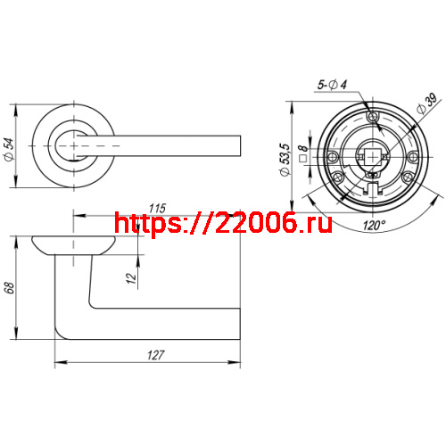 Ручка Punto (Пунто) раздельная R.TL54.REX (REX TL) 105mm SG/GP-4 матовое золото/золото фото 2 Ручка Punto (Пунто) раздельная R.TL54.REX (REX TL) 105mm SG/GP-4 матовое золото/золото фото 2