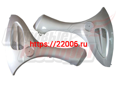 Облицовка передняя боковая Racer Sagita 2/3 серебро (ПАРА)