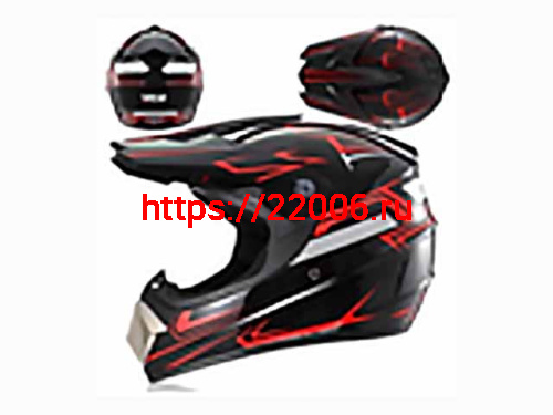 Мотошлем VIRTUE MD-905 Кросс черно-красный №2 (L) Мотошлем VIRTUE MD-905 Кросс черно-красный №2 (L)